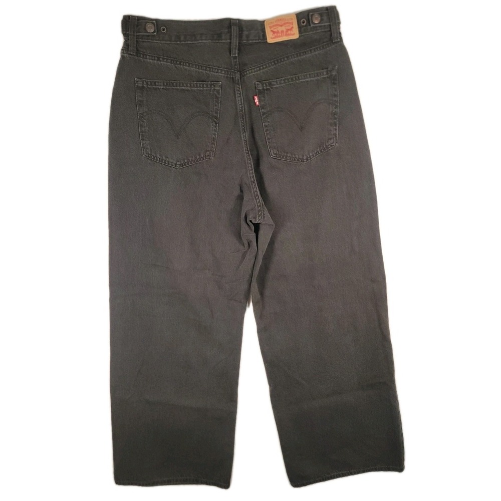 Levi's Cinch Baggy Jeans W32 L31 Washed Black Wide Leg 100% Cotton Denim - Picture 2 of 13